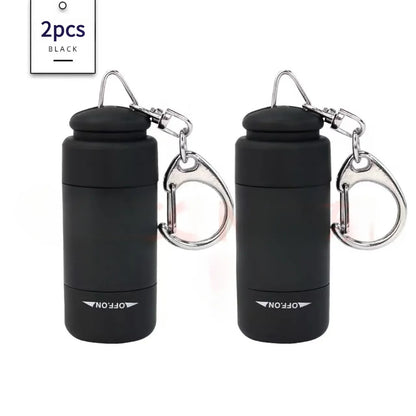 Led micro pocket flashlight portable USB rechargeable keychain flashlight waterproof home Outdoor Hiking Camping flashlight
