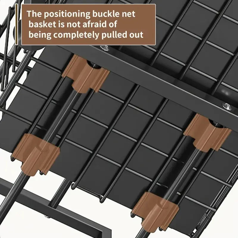 Adjustable Pull-Out Kitchen Organiser | Space-Saving Cabinet Shelf