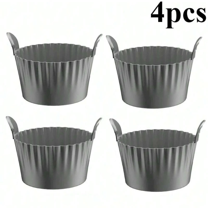Reusable Silicone Air Fryer Liners – Non-Stick Baking Cups 1/4PCS