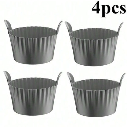 Reusable Silicone Air Fryer Liners – Non-Stick Baking Cups 1/4PCS