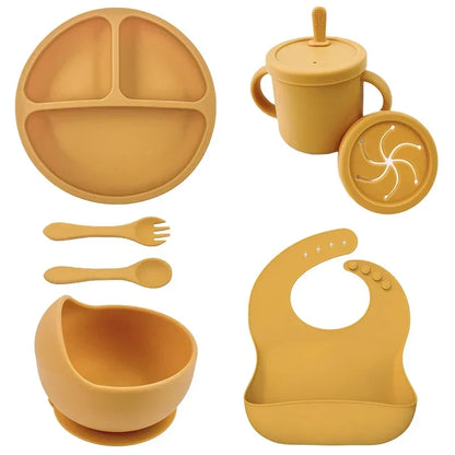 🍽️ TinyTummy™ – BPA-Free Silicone Baby Feeding Set
