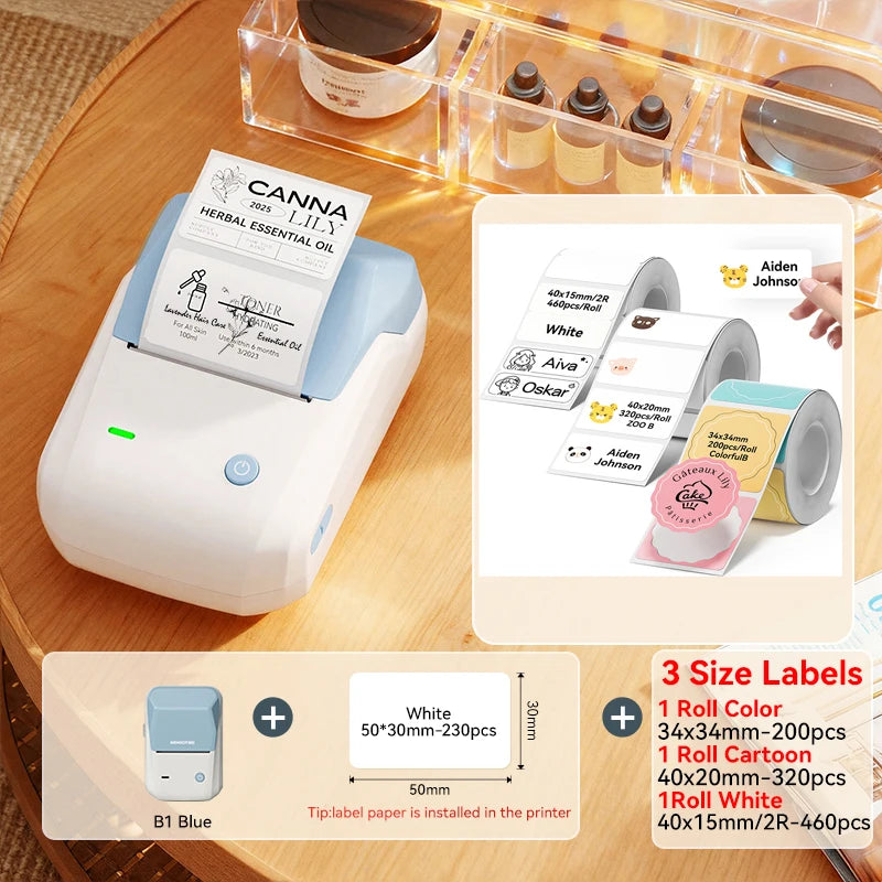 NIIMBOT B1 Portable Bluetooth Label Printer