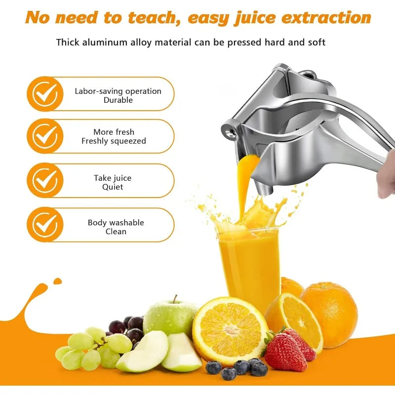Manual Citrus Juicer – Heavy Duty Fruit Juice Squeezer, Detachable & Easy to Clean