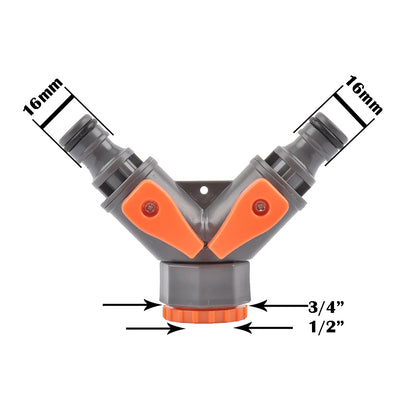 Way Garden Tap Splitter with Adjustable Switch