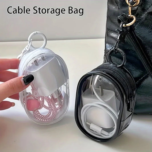 Portable Silicone Storage Bag – Small Zipper Organizer for Electronics