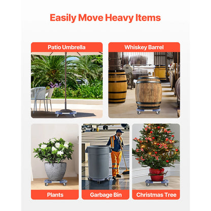 Adjustable Trash Can Dolly – Heavy Duty Rolling Base