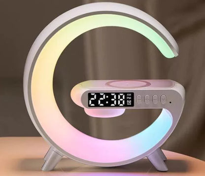 G Shape LED Lamp – 3-in-1 Wireless Charger, Speaker & Mood Light